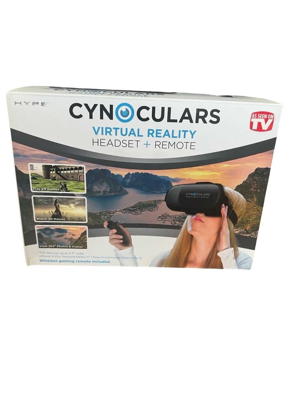 Cynoculars Virtual Reality Headset + Remote - Black